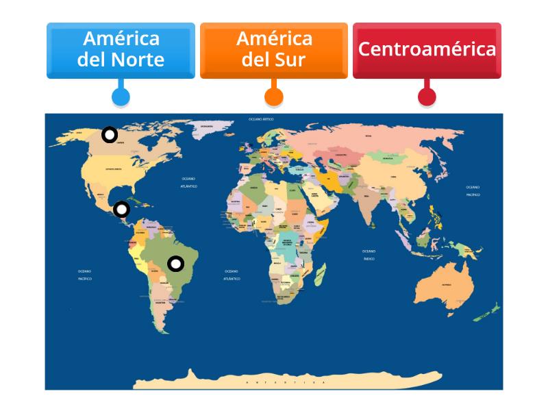 Observar El Mapa Mundi Y Ubicar El Continente Americano Am Rica Del