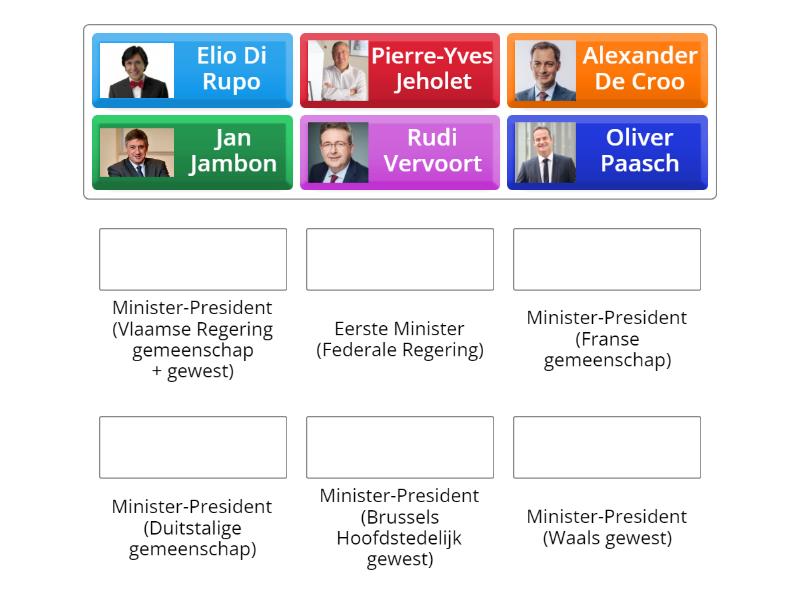 Regeringen van België - Match up