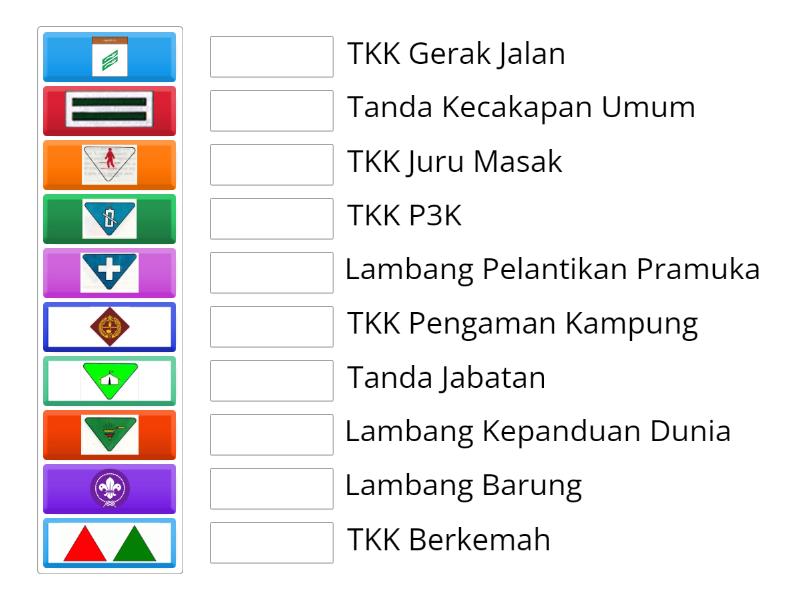 Lambang dan Tanda Pramuka - Match up