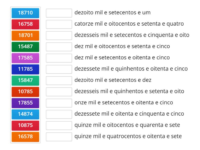 números em extenso 10.000 - Associação