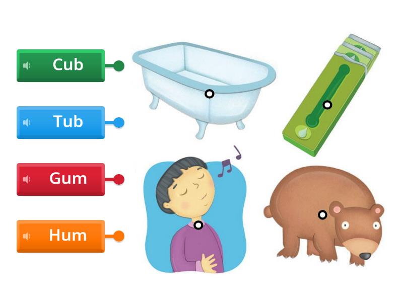 Oxford Phonics ut-ub-um-un - Labelled diagram