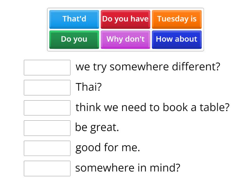 A2.15.3 - Making arrangements - Useful language - Match up