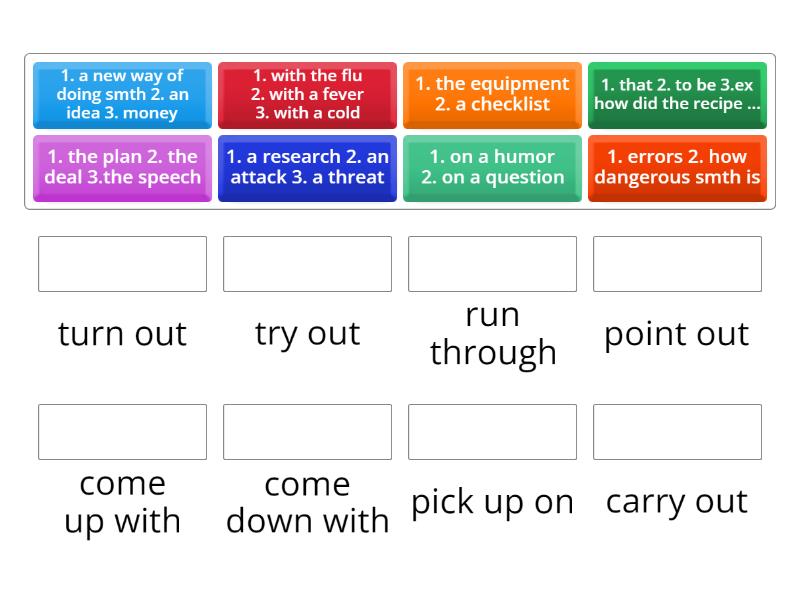 Think 4 U8 Phrasal verbs - Match up