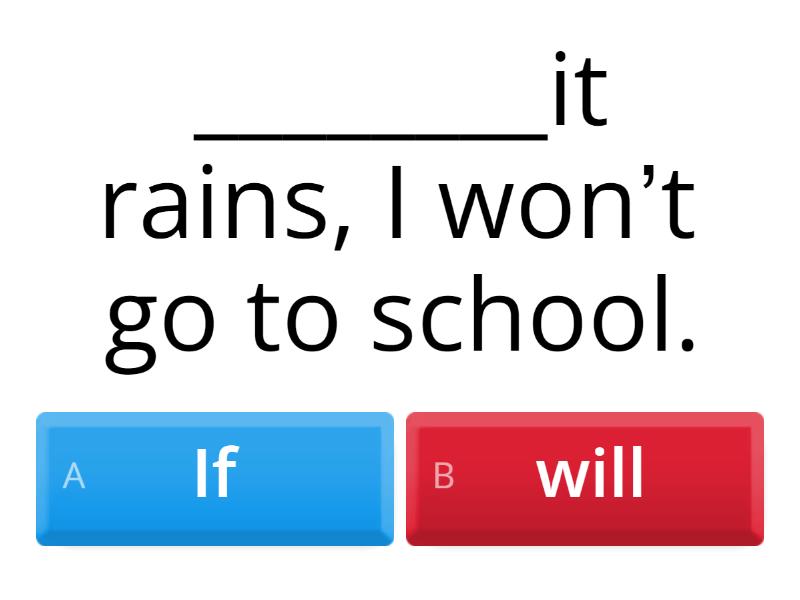 First conditional - Quiz