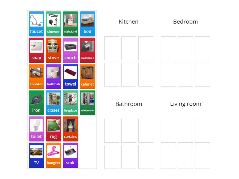 Things in the house - Group sort