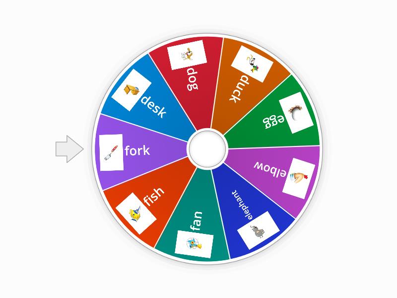 flashcard bingo smart phonics unit2 - Spin the wheel