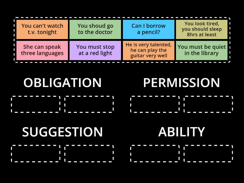 MODAL VERBS - Group sort