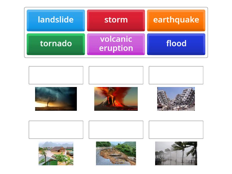 Unit 9: Natural Disasters - Match Up