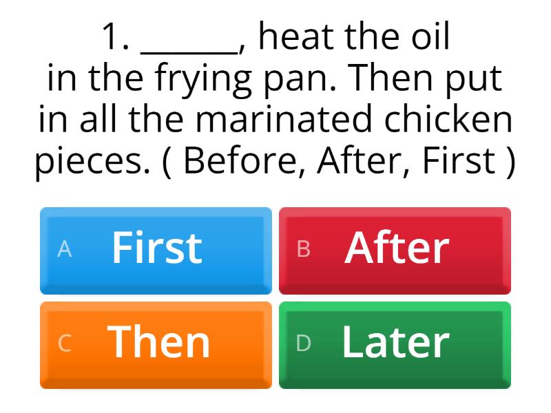 Exercises > Sentence connectors Quiz