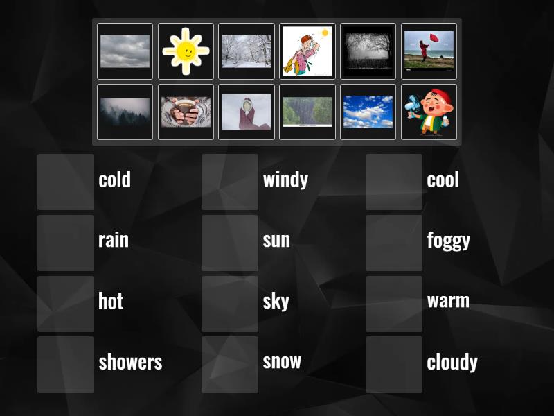 Weather vocabulary - Match up