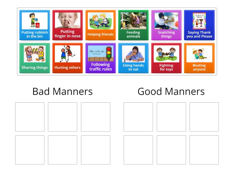 Good and bad manners - Group sort