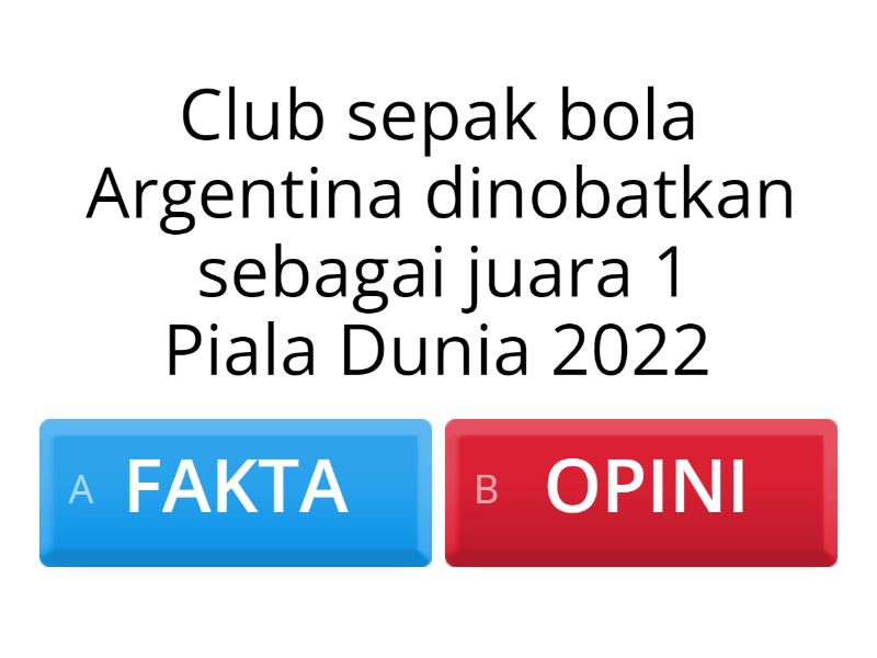 FAKTA DAN OPINI KELAS 5 SDN WIRADADI - Quiz