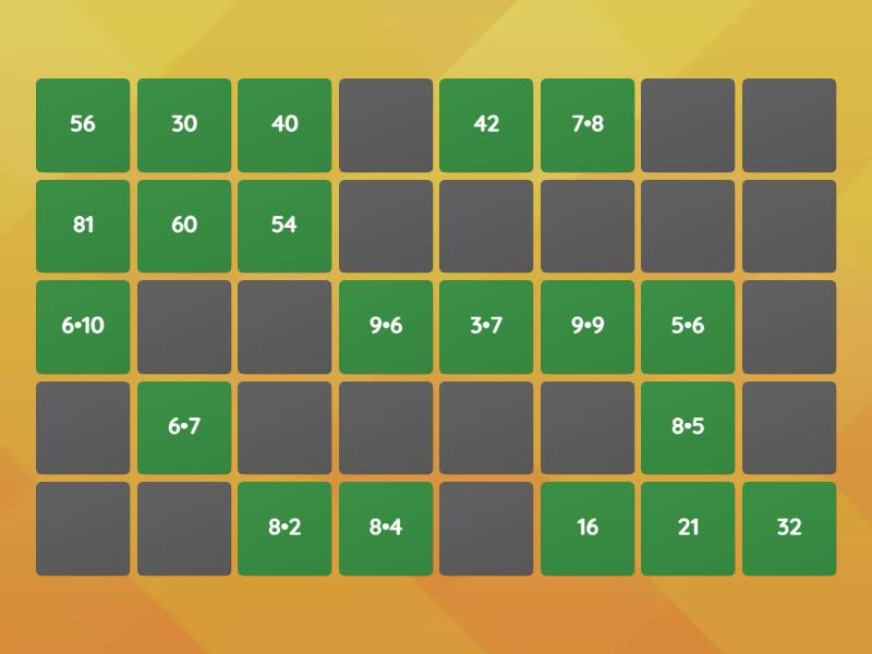Einmaleins (Memory) - Matching pairs