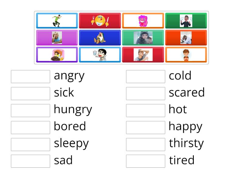 Emotions Grade 1 Quiz - Match up