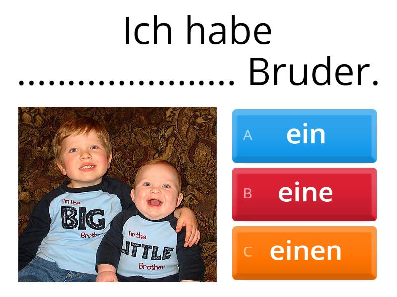 Unbestimmter Artikel - Akkusativ - Quiz