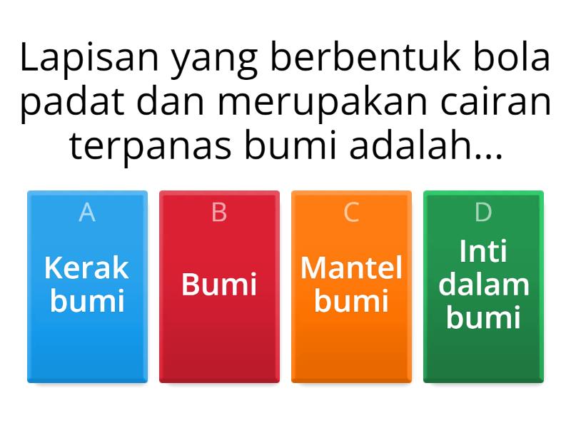 Kuis Topik C Bentuk Permukaan Bumi Berubah - Ubah (IPAS0 - Quiz