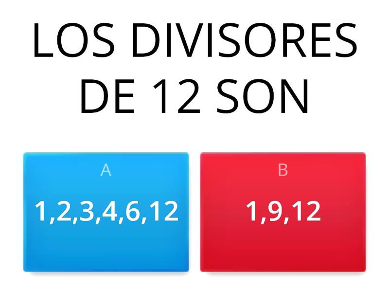 Multiplos Y Divisores - Cuestionario