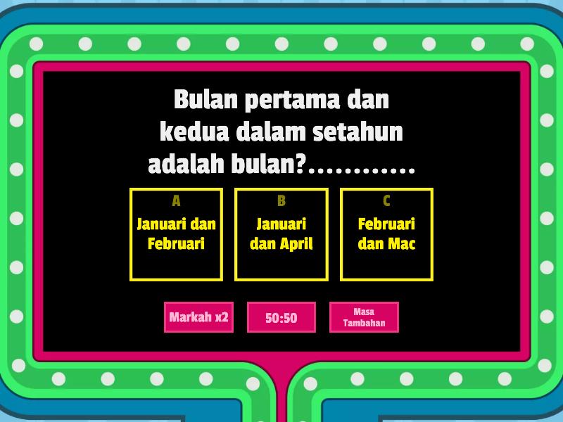 BULAN DALAM SETAHUN - Gameshow Quiz