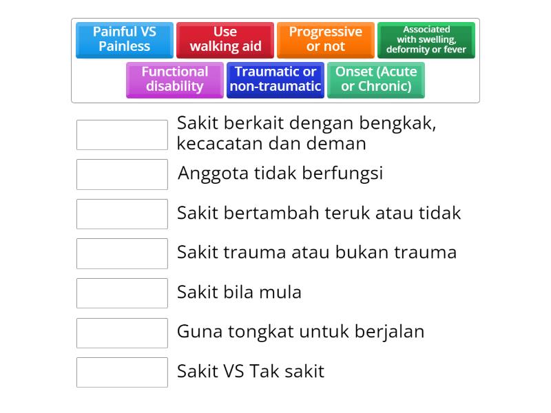 ORTHOPAEDIC: B. HISTORY TAKING PART 2C: INSTABILITY/ TAK STABIL (LOST ...