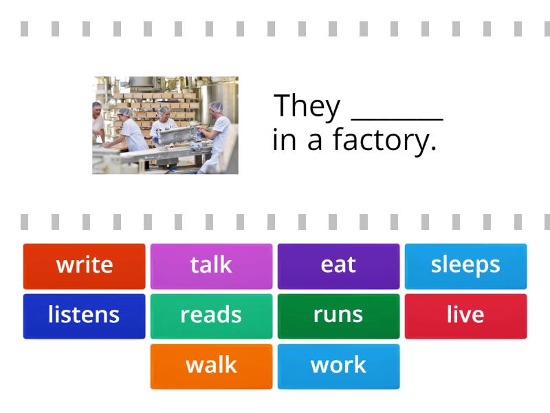 Action Verbs - Find the match