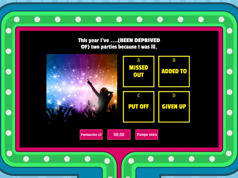 PHRASAL VERBS Unit 1GOLD B2 - Gameshow quiz