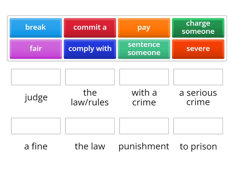 Match the parts of the phrases - Match up
