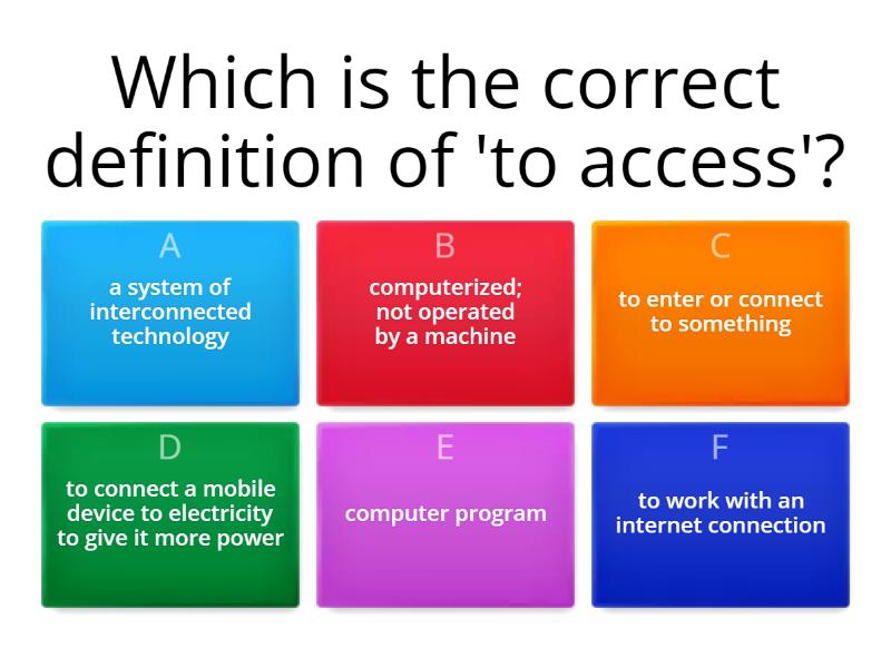 Communication technology vocabulary - Quiz