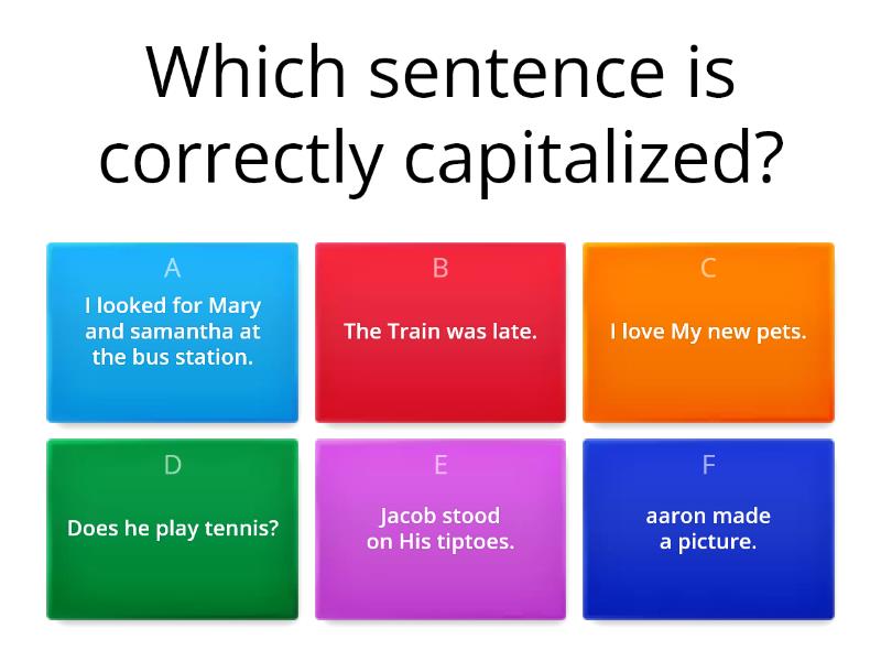 Capitalization - Quiz