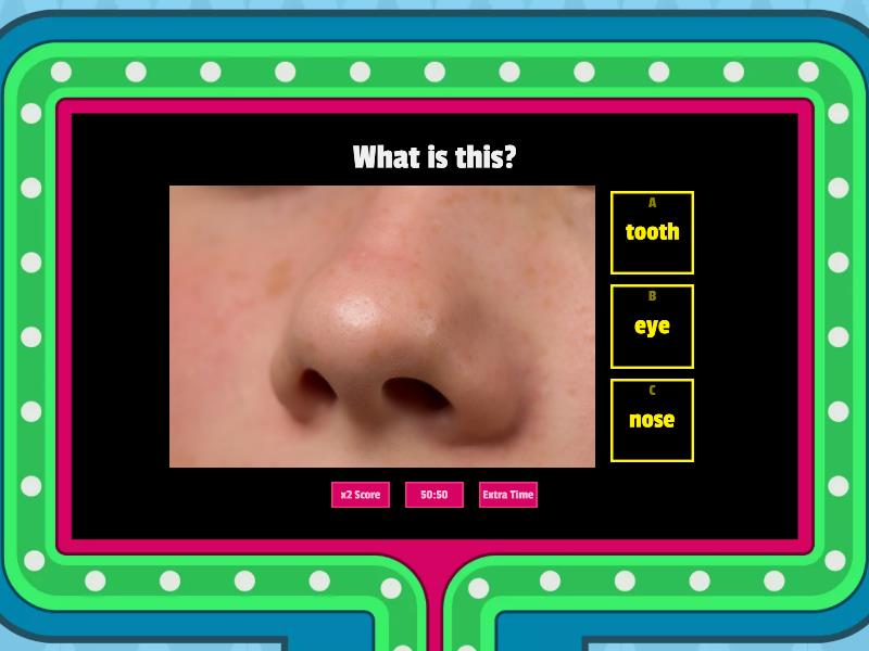 Parts of the face and body - Gameshow quiz