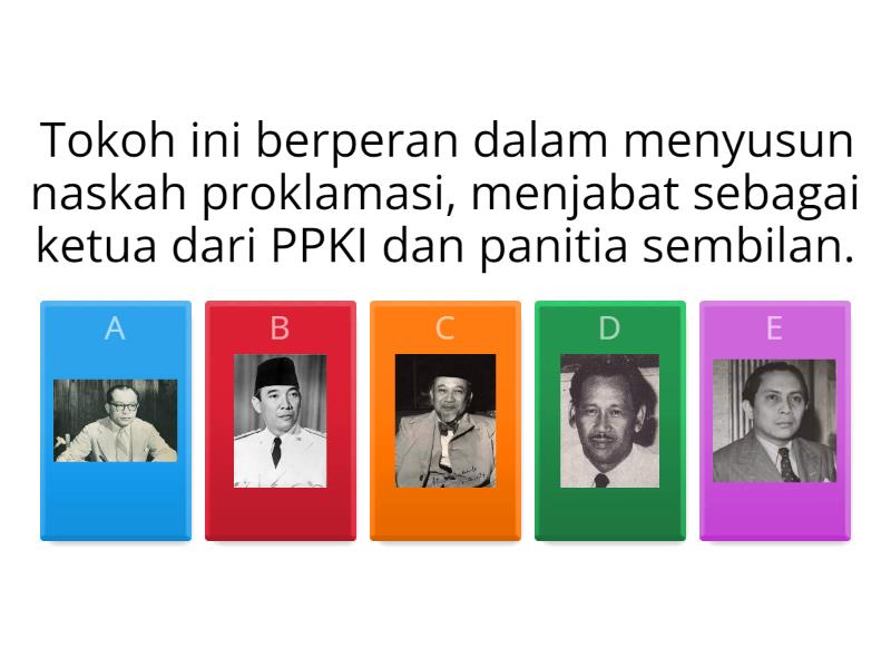 Kuis Peran Tokoh Proklamasi Kemerdekaan Indonesia - Quiz