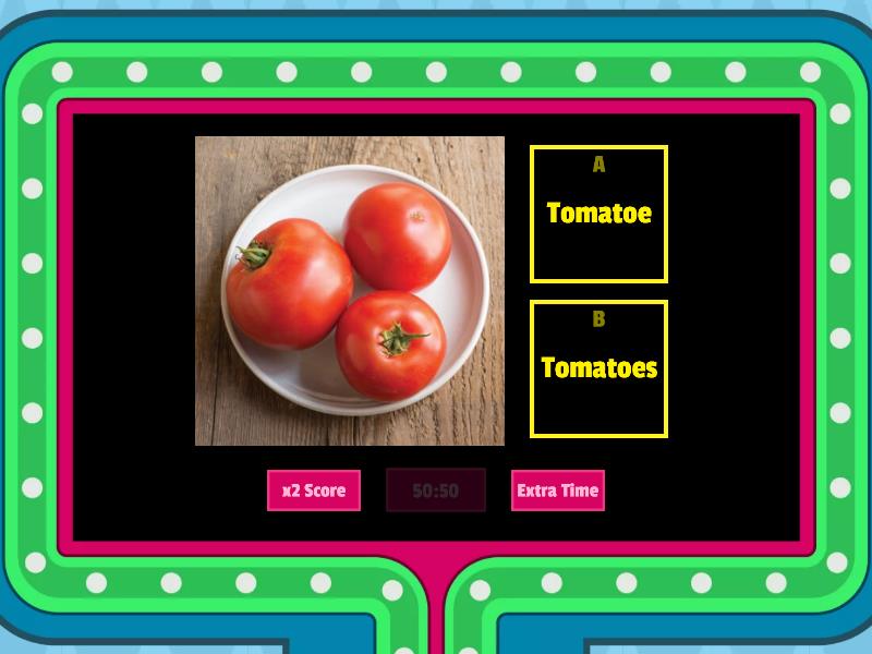 Singular And Plural Nouns - Gameshow Quiz