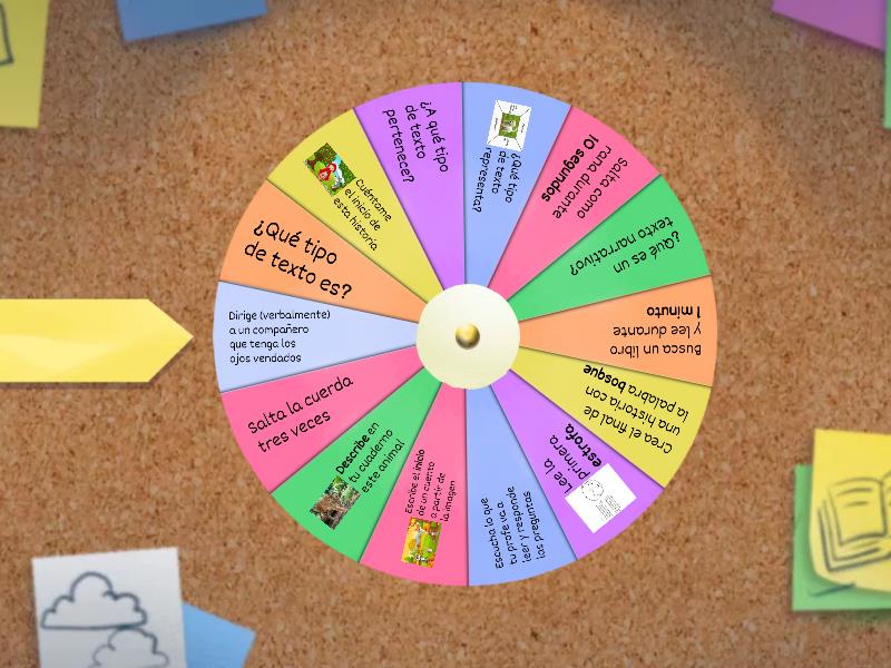 Tipos de textos - Random wheel