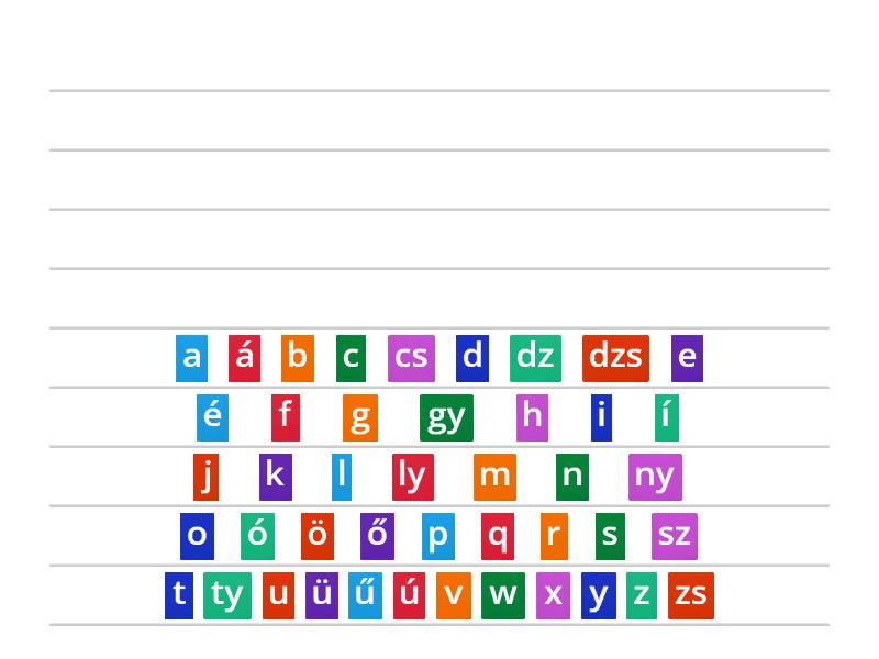 A magyar abc - Word magnets