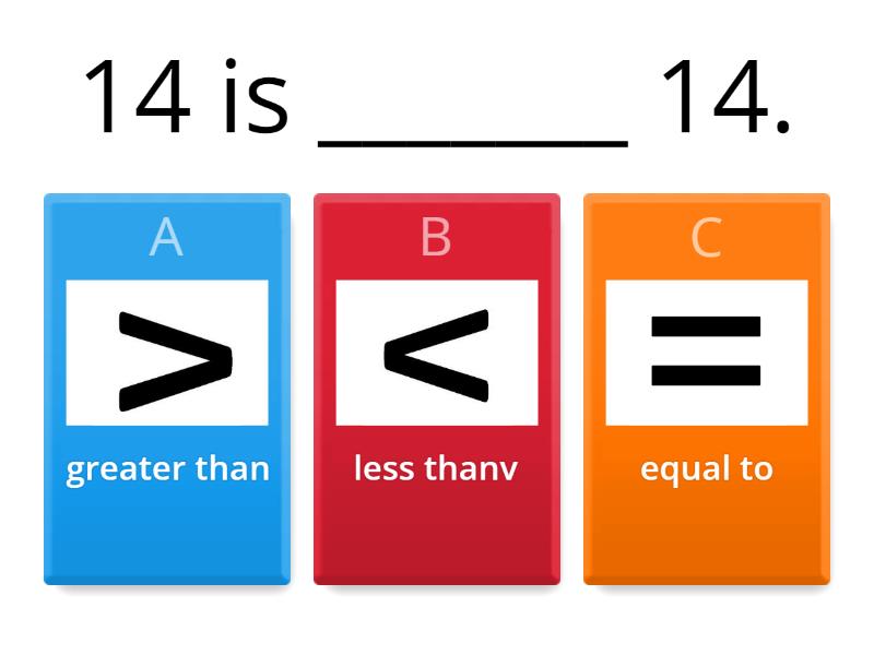 Math - Q2 - Week 6 - Greater than /smaller than/ Equal to - Quiz