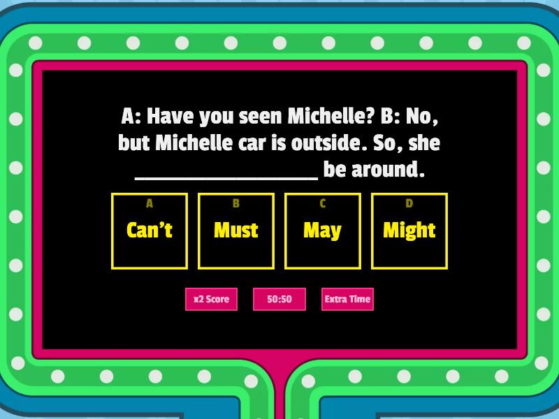 Grammar Quiz: Modals - Gameshow Quiz