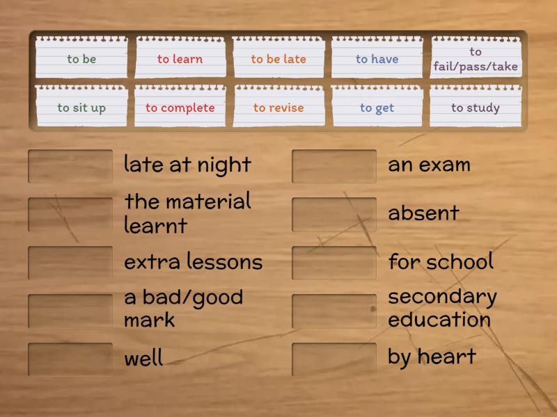 Match the phrases ОГЭ school - Match up