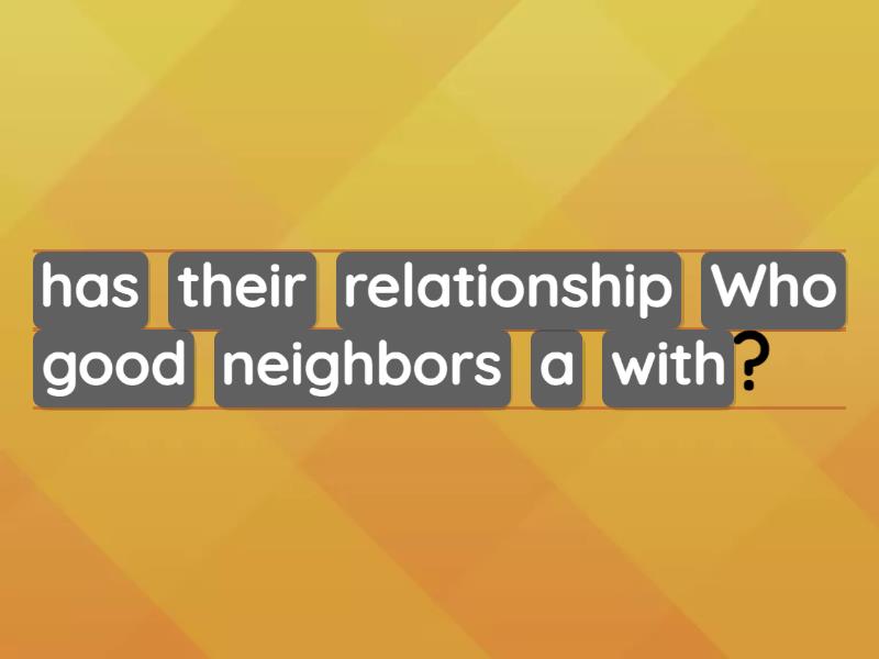 Describing neighbours 5 - Unjumble