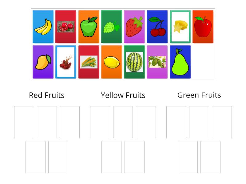 padanan warna (buah buahan) - Group sort