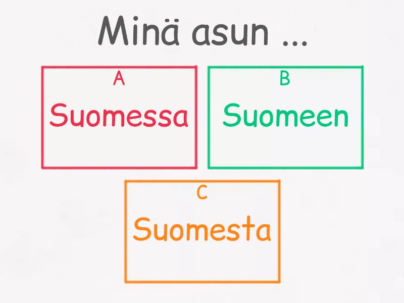 Paikallissijat - Quiz