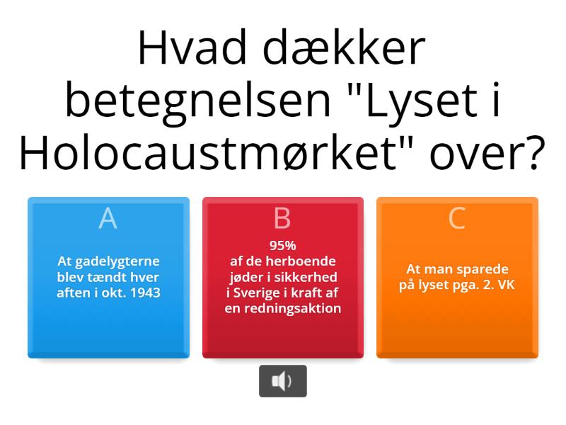 De Danske Jøders Flugt Til Sverige, Okt. 1943 - Quiz