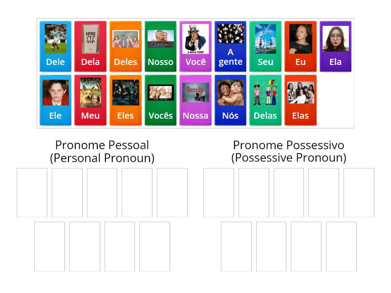 Pronomes (a1 Portuguese) - Group Sort