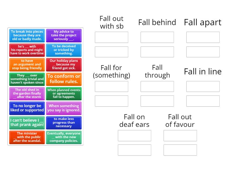 Word focus FALL - Group sort