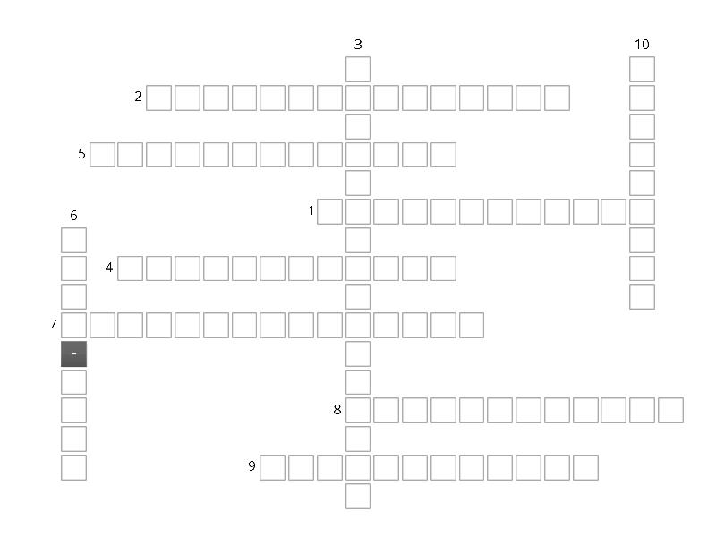 Vocabulaire Dossier 7 Crossword
