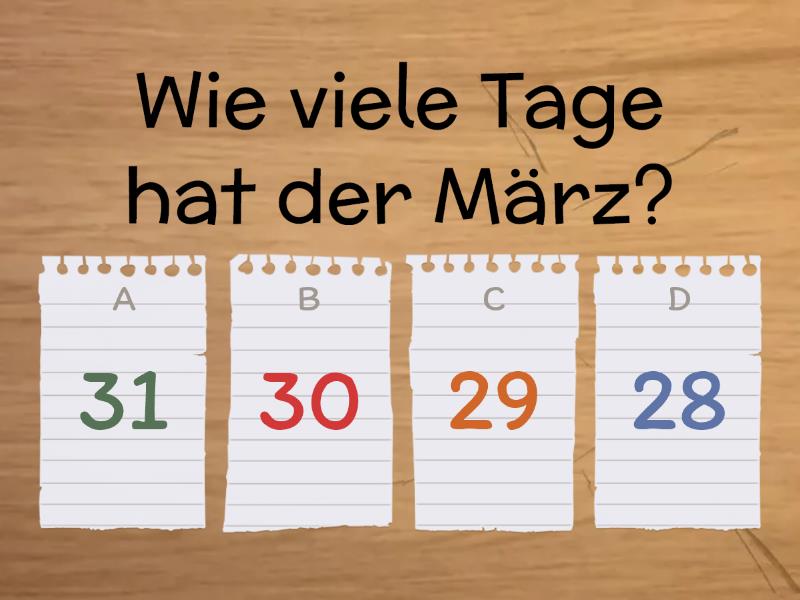 Kalender Quiz