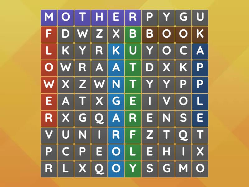 Find A Hidden Word Wordsearch