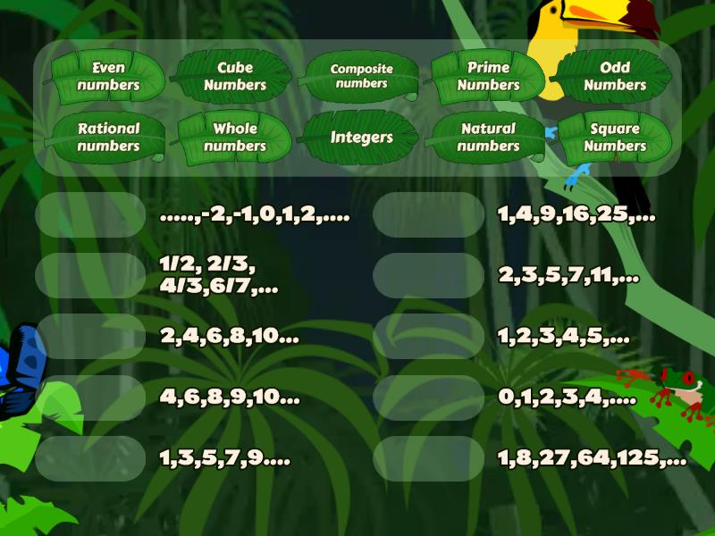 Different types of numbers - Match up