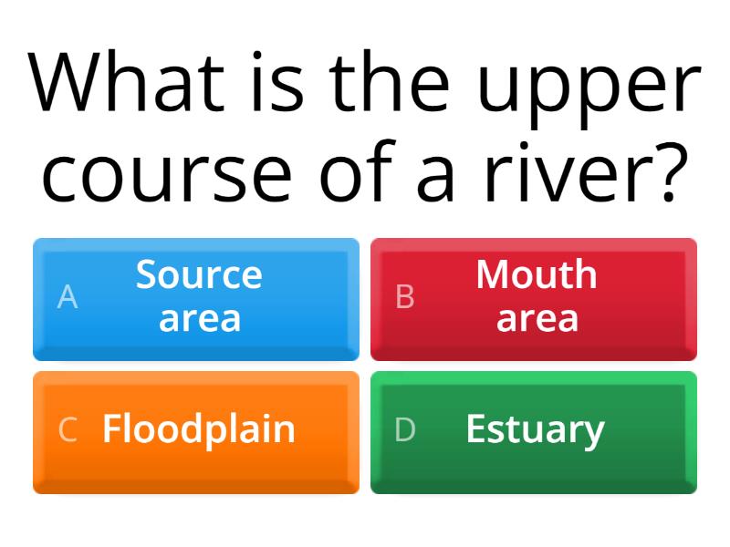 Upper Course of a River - Quiz