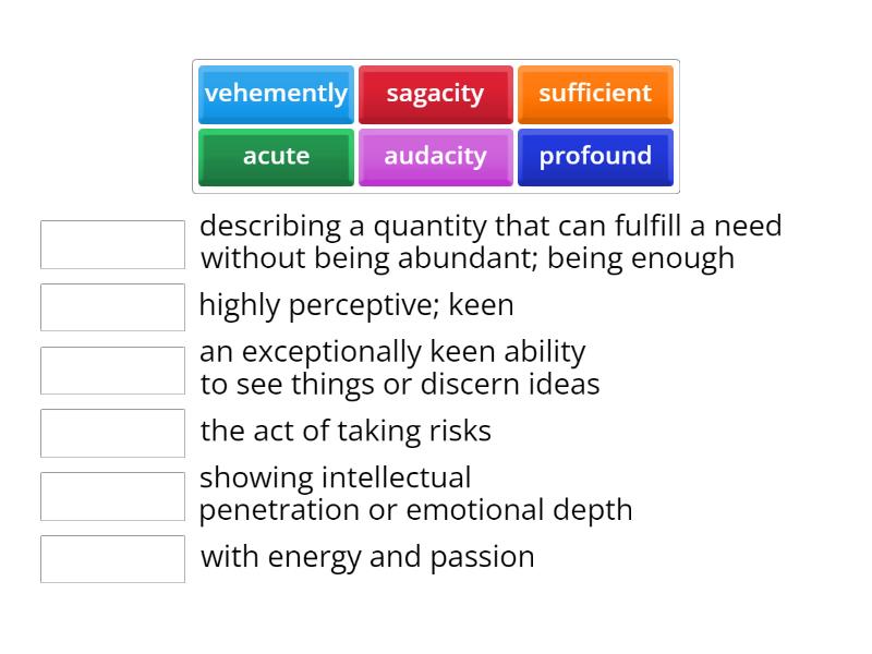 Vocabulary Matching Games Match Up