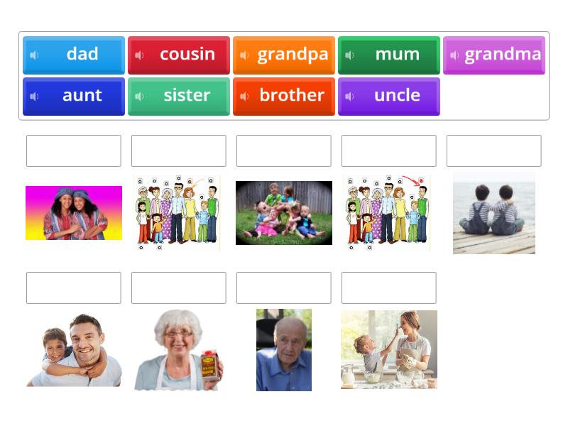 Family and Friends 1. Unit 6. Family members - Match up
