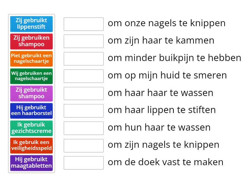 Taalcompleet B1 2.2 Waarvoor Gebruiken Ze Het? - Match Up